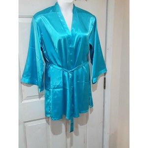 La Senza Silky Women's Aqua Belted Robe Size S / M